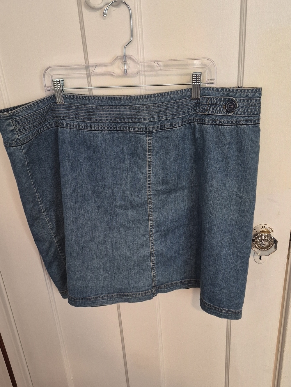 St. John's Bay Light Blue Denim Mini Skort